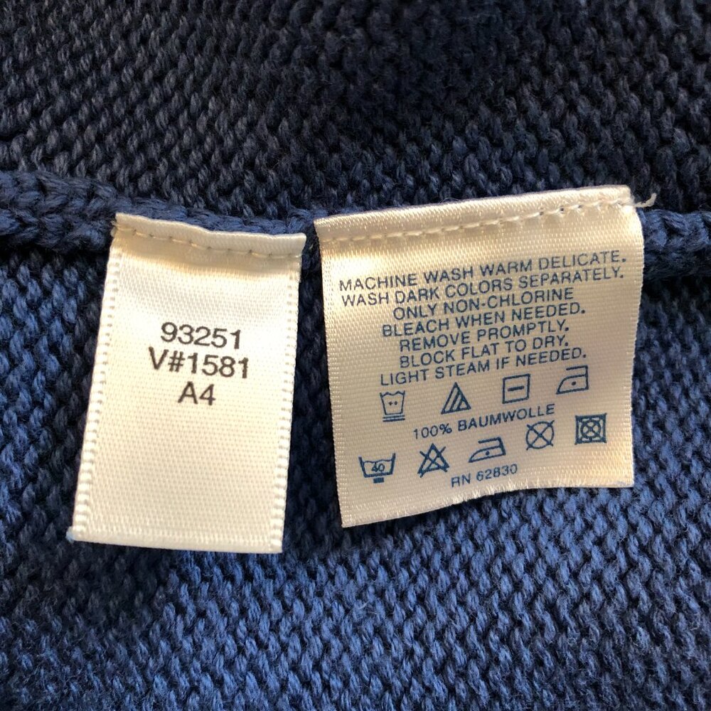 Land's End 100% Baumwolle Cotton V-Neck Sweater - Size M - Picture 4 of 4